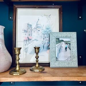 Pair of brass candle sticks